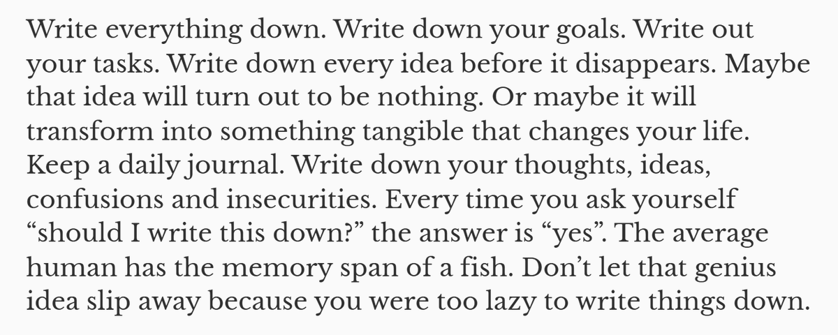 Smart people write things down
