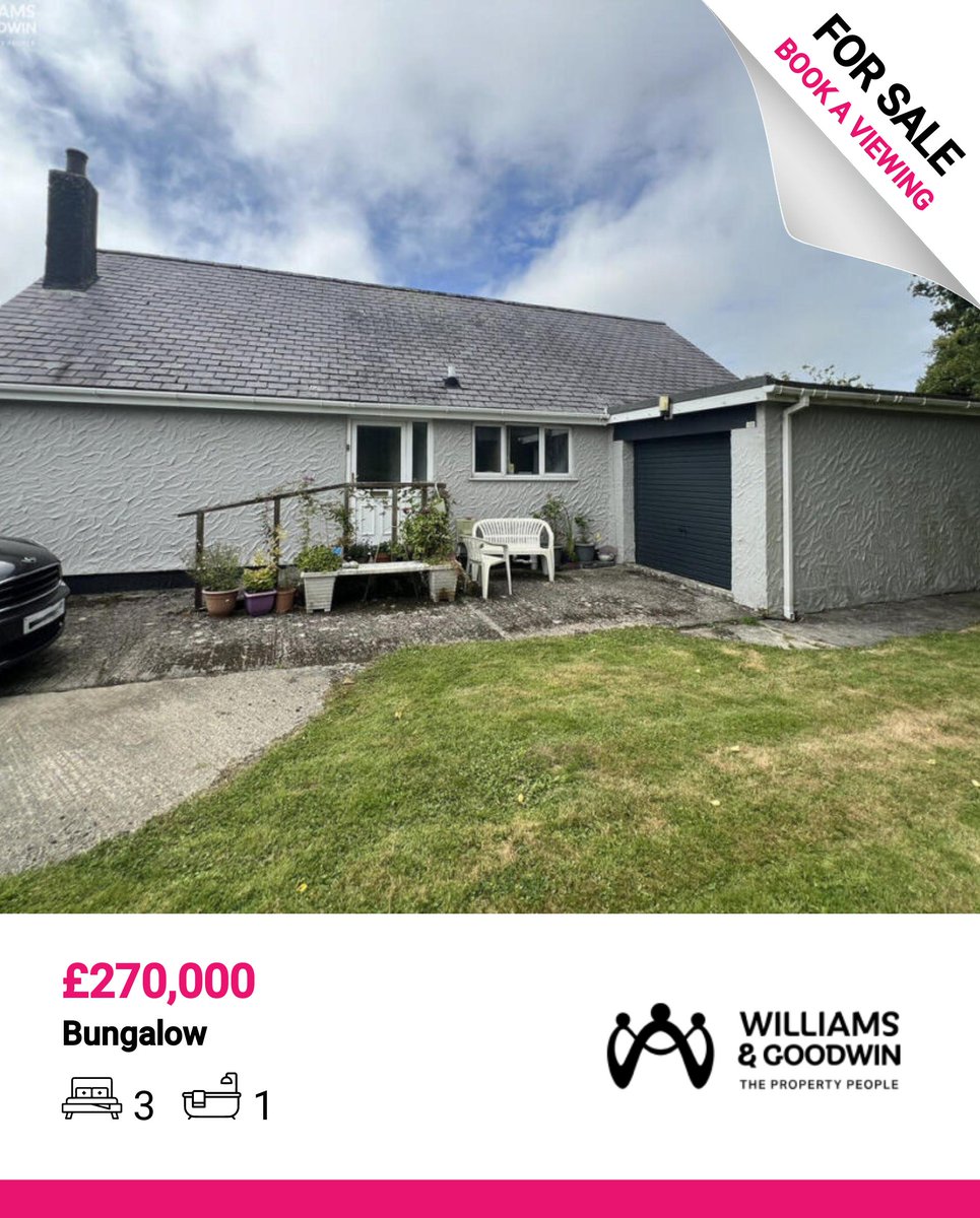 Bro Dawel, Rhosgoch, LL66
For Sale: £270,000
Charming 3-bed Bungalow in Rhosgoch with spacious lounge, off road parking, garage, and generous sized garden. Short drive to...
01248 75 1000 tppuk.com/estate-agents/… #WilliamsGoodwin #AwardWinning #ForSale