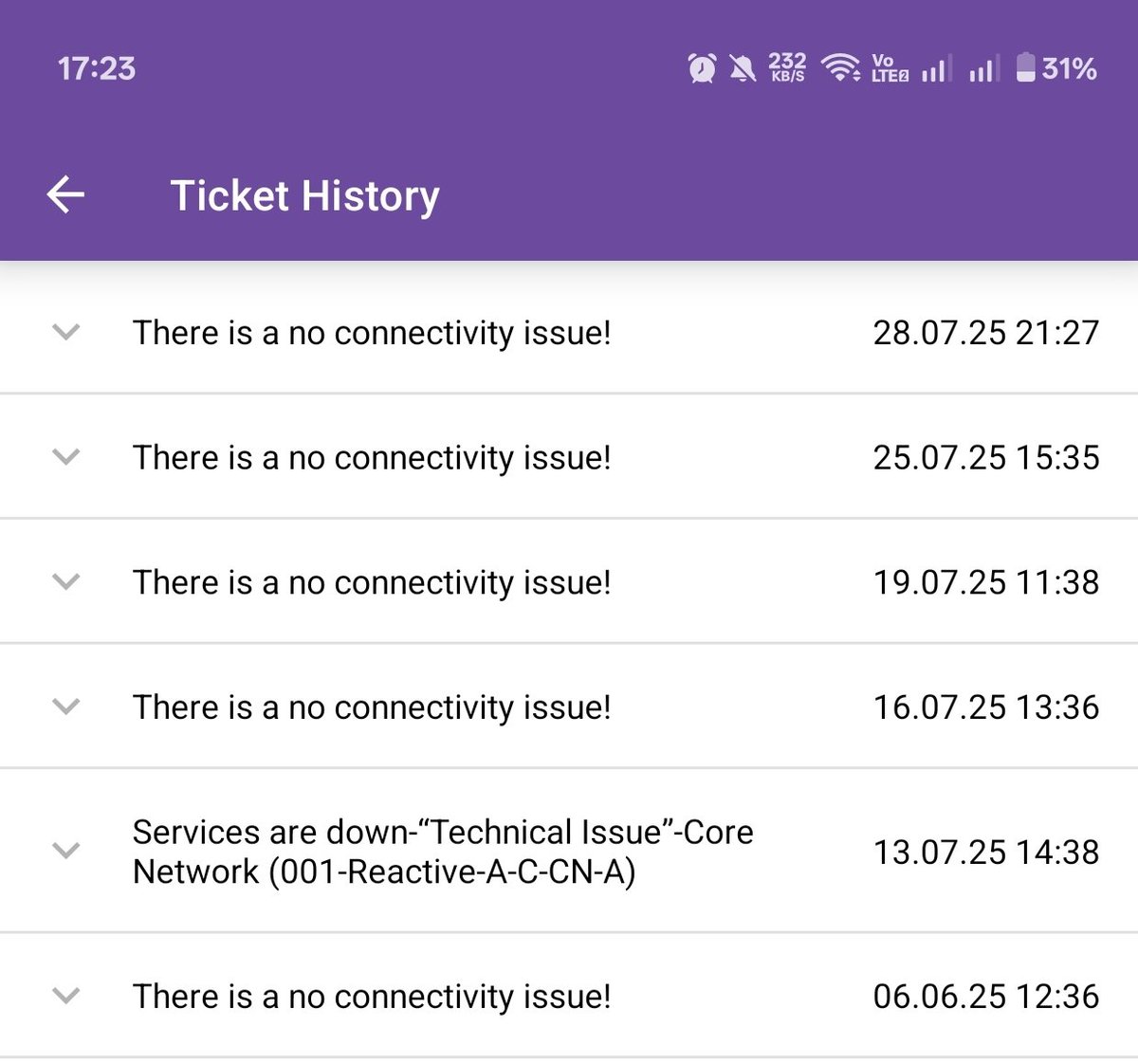 sreyaz01's tweet photo. @excitel_rocks worst Service Provider Avoid using excitel. I'm stuck with a plan Just see the Complaint Frequency. These are the ones I registered, I lost the count how many times I manually called my local engineer. https://t.co/HMEo9Qg9pE