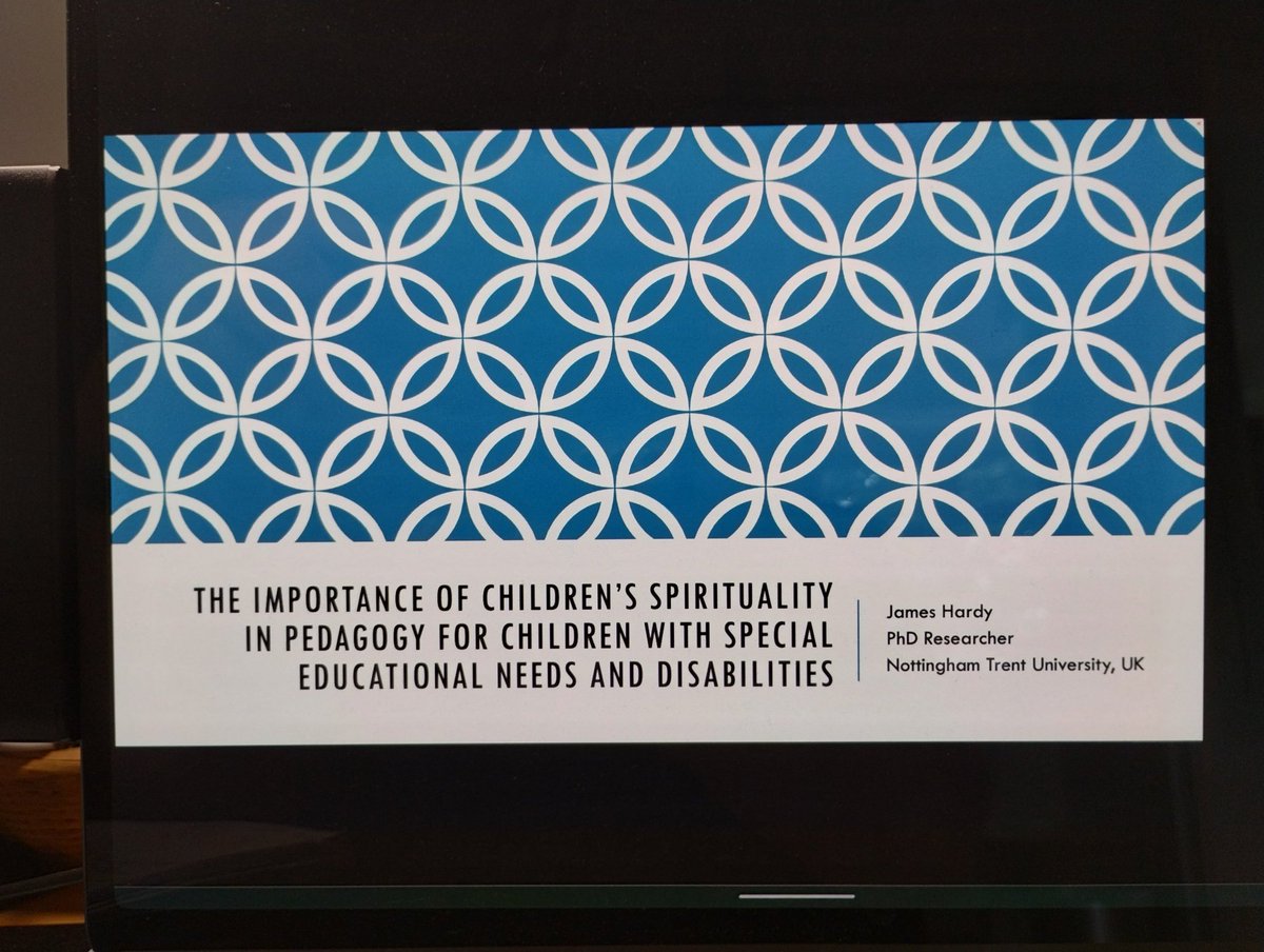 revmaryhawes's tweet image. The last day of the #InternationalAssociationChildrensSpirituality, and we&apos;re hearing from James Hardy on his research around children with #AdditionalNeeds and spirituality.