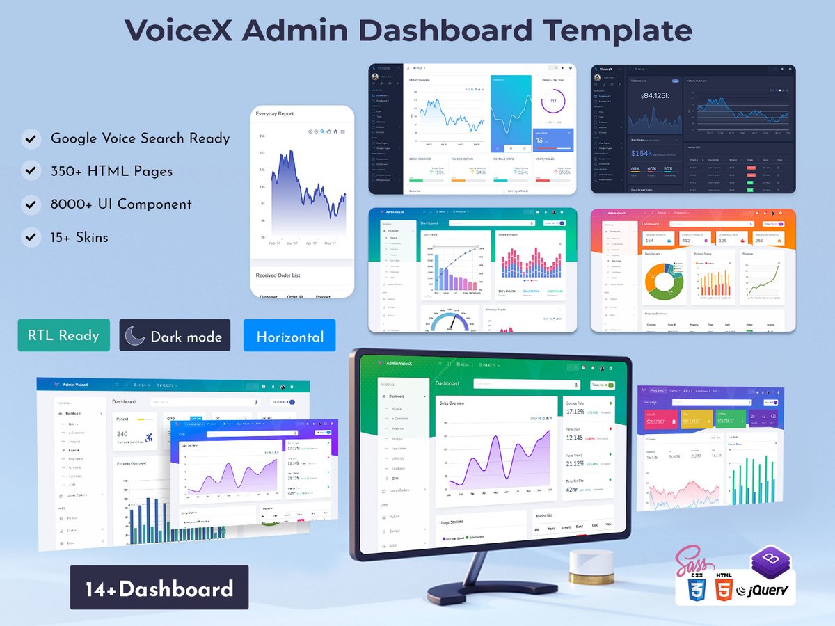 MultiStoreTheme's tweet image. Admin Dashboards with Voice Command for Hands-Free Navigation
.
Buy Now: themeforest.net/item/voicex-ad…
.
#VoiceCommandDashboard #EcommerceDashboard #AnalyticsDashboard #AdminPanel #BootstrapAdminTemplate #VoiceActivatedUI #SmartDashboard #SalesAnalytics #InventoryManagement