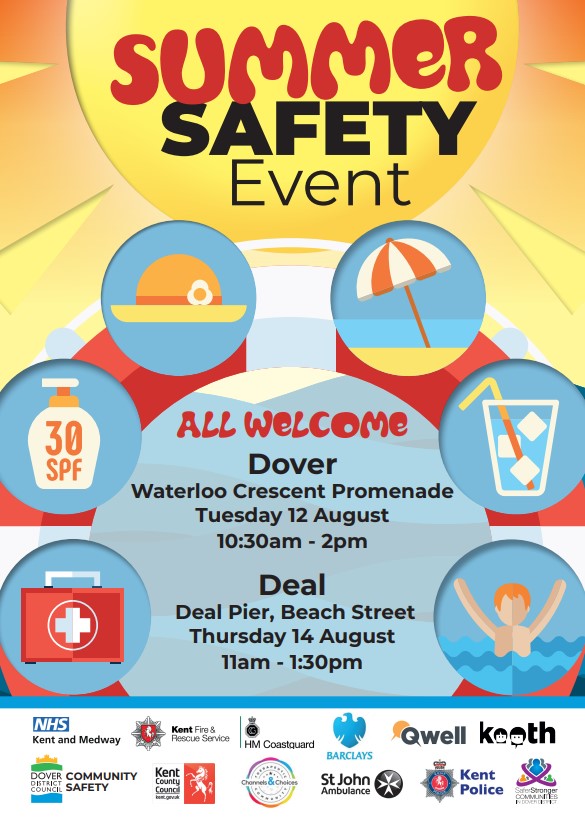 Heading to the beach this summer holidays?
Come and see us in #Dover and #Deal for our Summer Safety Events - with advice and information on keeping the family safe while having fun - both in the sun and on the water.
#loveyourbeach
