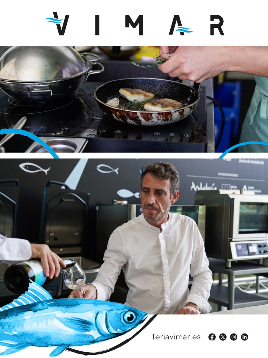 FERIAVIMAR's tweet photo. 🔥 ¡La cocina se enciende en #VIMAR2025!
🍴 #Showcookings con grandes chefs, productos del mar y vino en directo.
🎣 Del mar al plato.
🍷 Del viñedo al maridaje perfecto.
📍 28-29 de octubre · Espacio Santa Fe · Huelva
🔗 https://t.co/dmiKUtsRib
#VIMAR #FeriadelVinoyelMar https://t.co/XQqbxnX4Pj