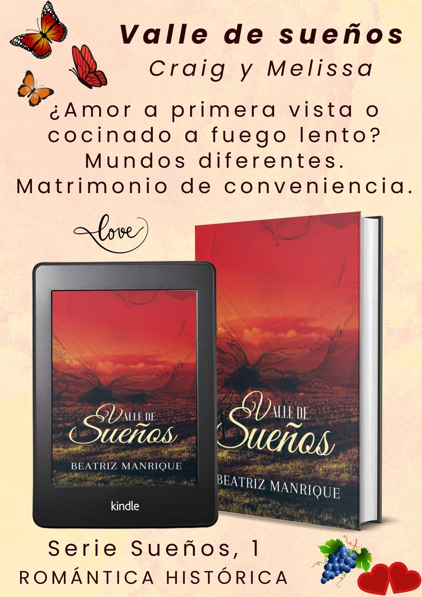 Craig ❤️ Melissa
Él, un hombre de negocios hecho a sí mismo con un pasado complicado. Ella, una joven acomodada perteneciente a una familia de renombre.
Entre ellos, el acuerdo de un matrimonio de conveniencia... ¿O no?

#ValleDeSueños 📙 #Amazon 📖⤵️
amzn.eu/d/1xqm8FE