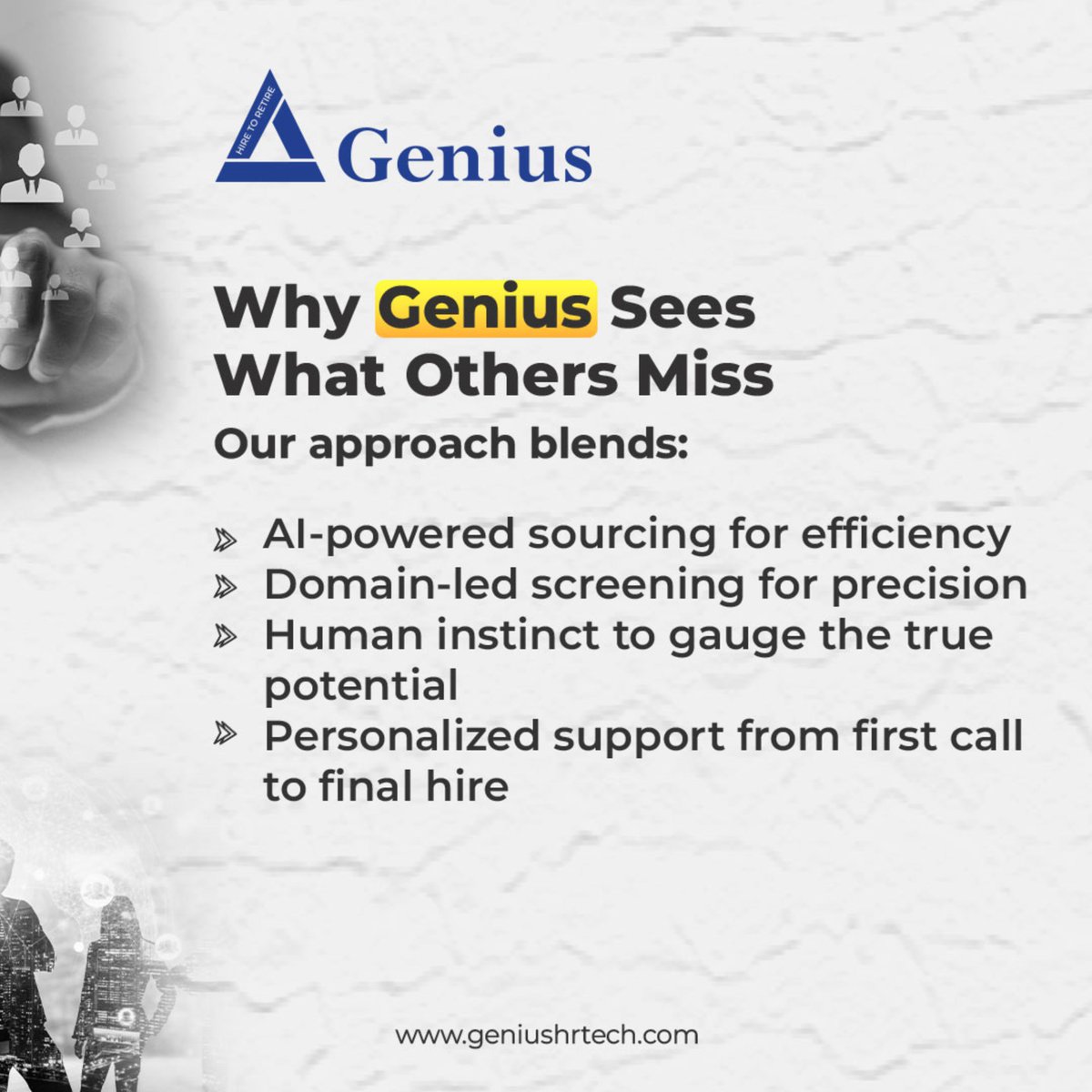 GeniusHRTechLtd's tweet image. In a world driven by algorithms, it’s time to rethink hiring.

Because real talent isn’t just keywords—it’s passion, growth, and the human spark that machines can’t measure.
Let’s go beyond automation. Let’s hire with insight.
#BeyondTheAlgorithm #GeniusHRTech #HumanFirstHiring