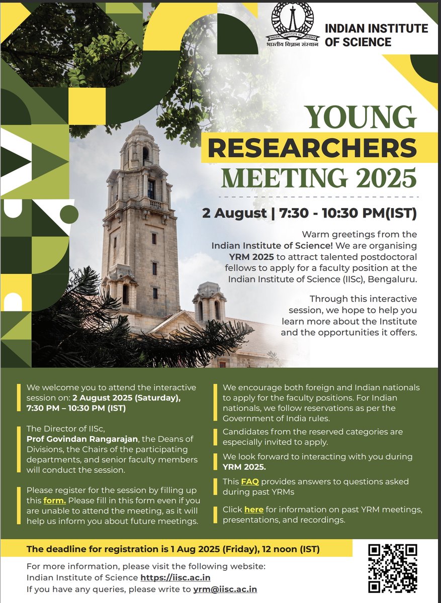 Syed, Mübarak Hussain (@neuroseq) on Twitter photo For postdocs interested in knowing more about the faculty opportunities at <a href="/iiscbangalore/">IISc Bangalore</a> <a href="/jkscientists/">JK Scientists</a> For postdocs interested in knowing more about the faculty opportunities at <a href="/iiscbangalore/">IISc Bangalore</a> <a href="/jkscientists/">JK Scientists</a>