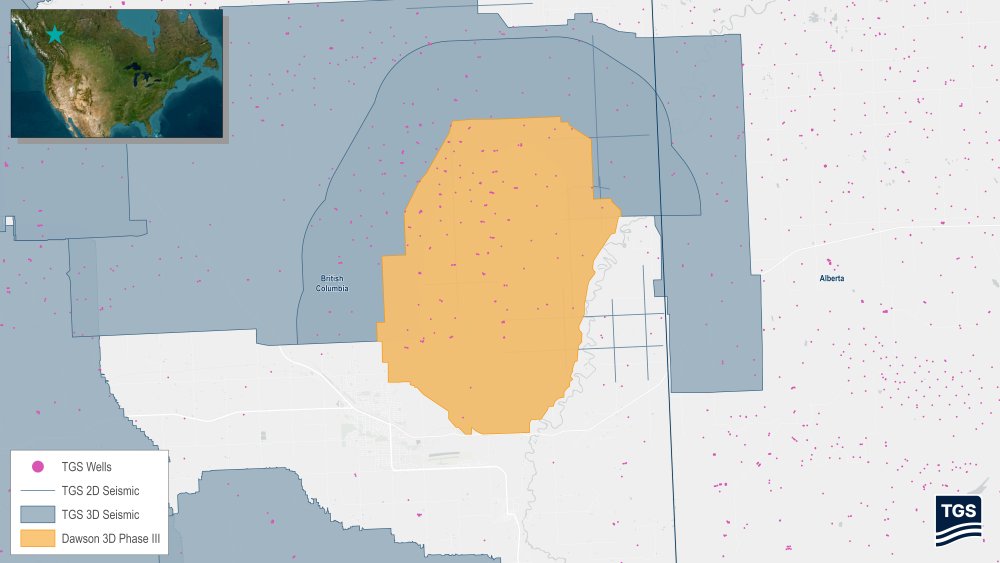 TGS has completed the Dawson Phase III 3D seismic survey in the Western Canadian Sedimentary Basin, adding 141 sq km and merging with Phase II to enhance Montney subsurface insights. hubs.ly/Q03z8fCX0