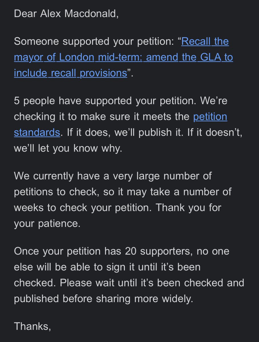 Petition has sufficient initial support and now being checked - hopefully live soon for wider public.