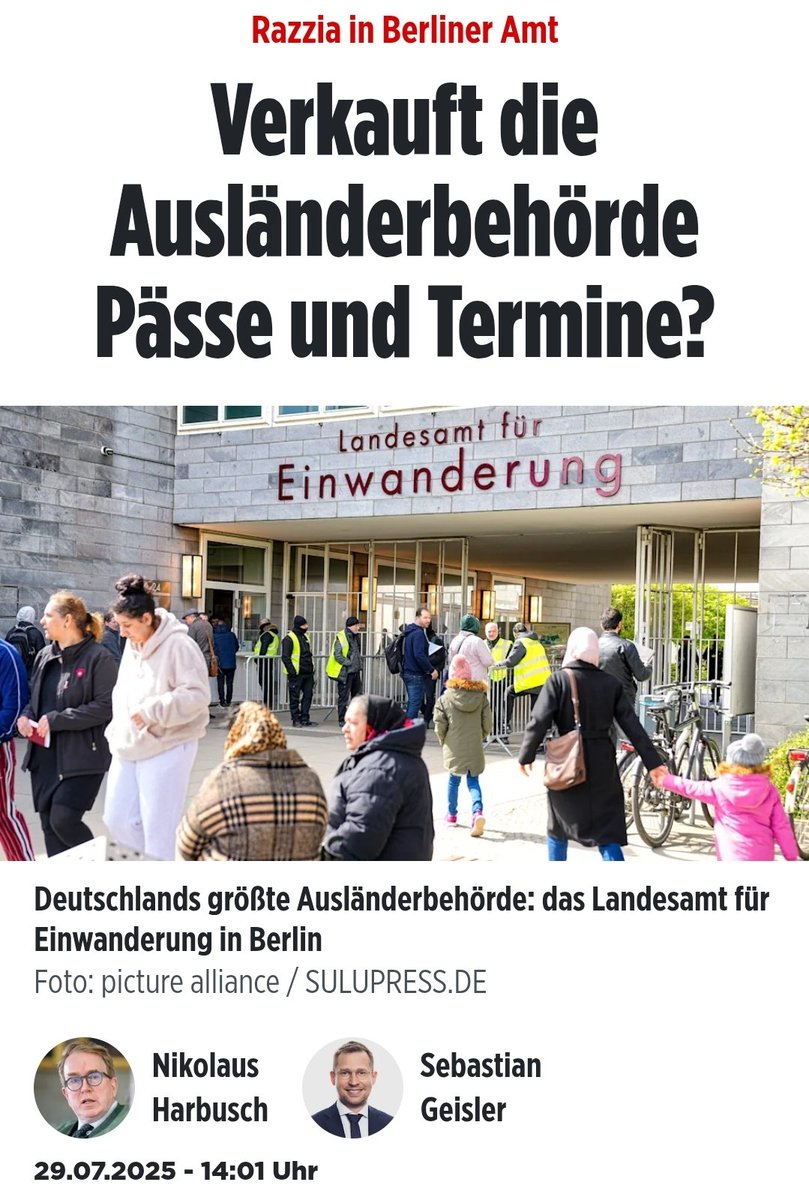Folgt bald der Rücktritt bei Herr Wegner?
bild.de/politik/inland…