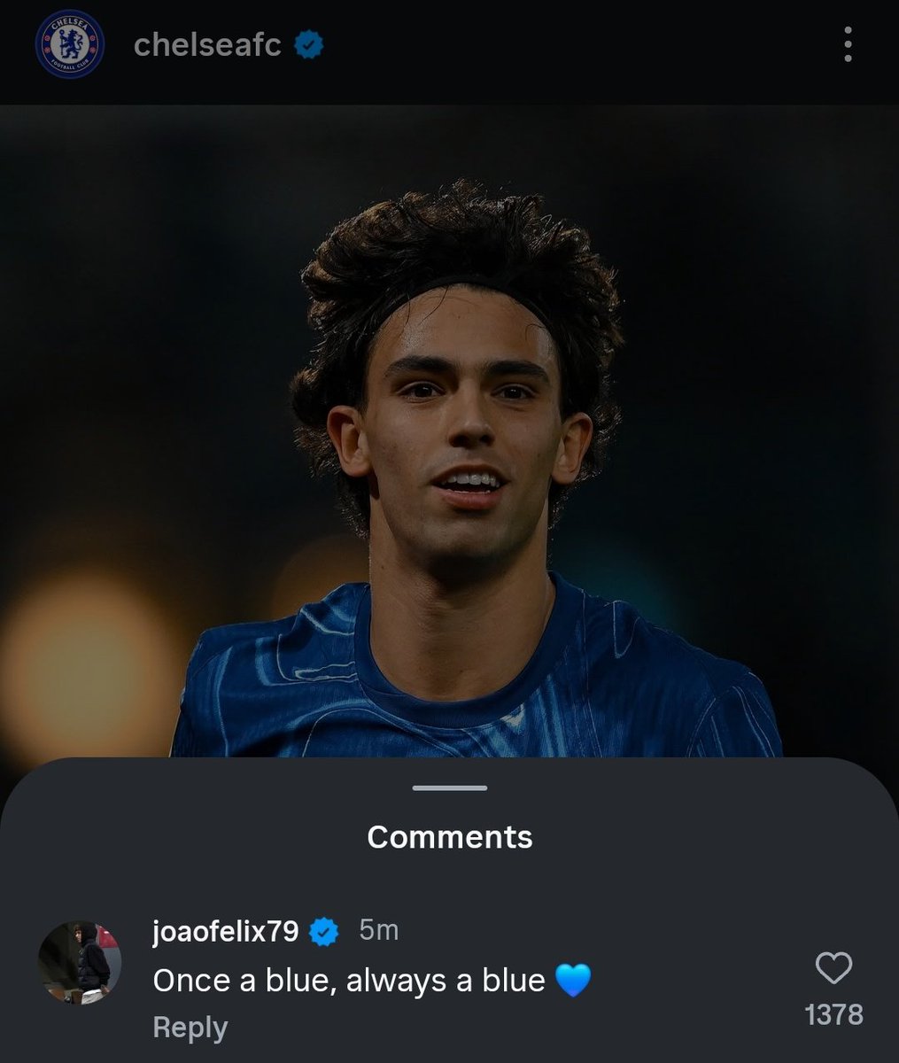 Joao Felix on IG 🥲💙