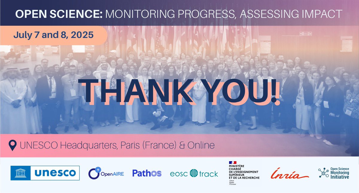PathOS_EU's tweet image. Were you a part of the Open Science: Monitoring Progress, Assessing Impact conference?
Help us improve... take 5 mins to share your thoughts in our anonymous feedback survey!
-Your input matters: shorturl.at/yHMTT
#OpenScience #PathOS #OpenAIRE #OSimpact
