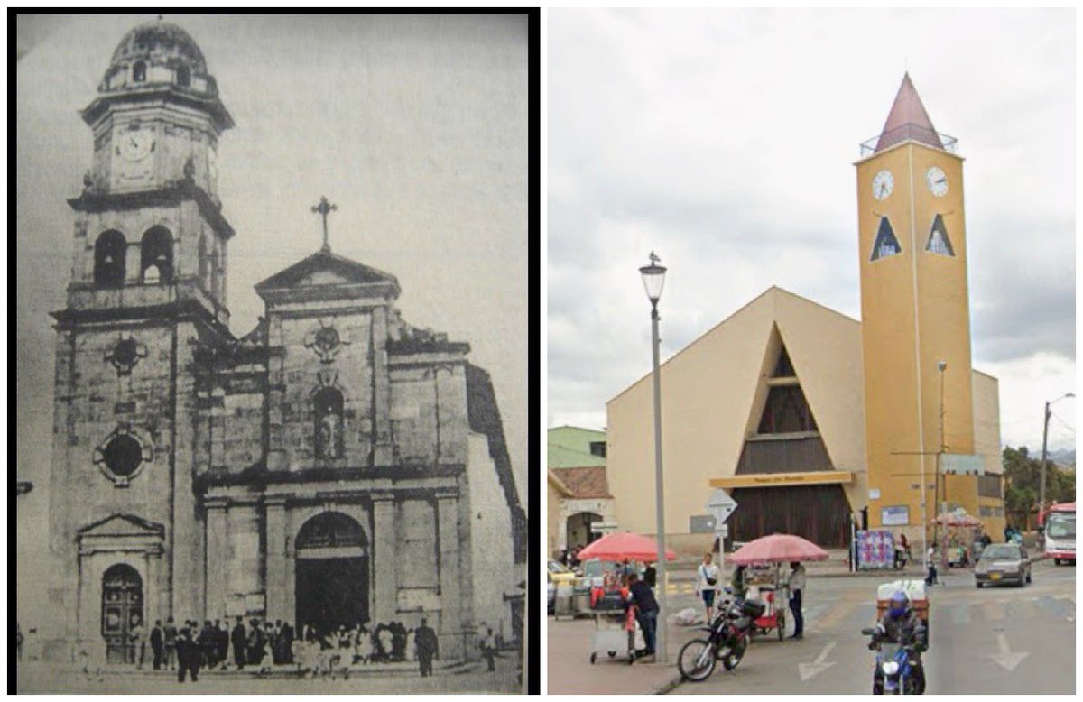 Soacha (Cundinamarca)
Iglesia de San Bernardino
Año 1959 (Izda)
Año 2024 (Dcha)