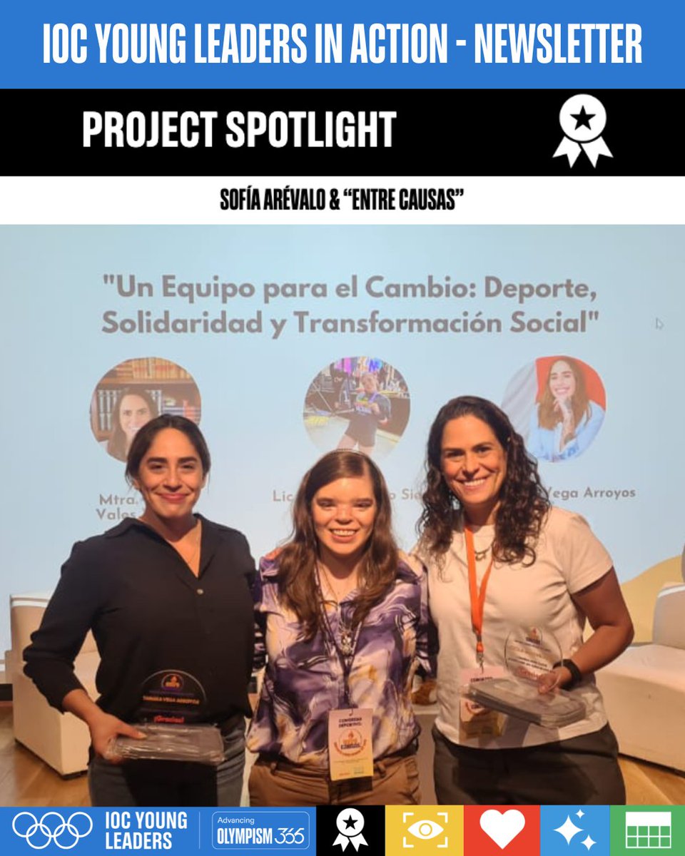 IOC Young Leader Sofía Arévalo 🇲🇽 launched Entre Causas to support others through sport after surviving cancer. 🙌

From healing to action — her story is just one of many.

📬 Subscribe to our In Action newsletter:
🔗 cloud.mailer.olympic.org/YoungLeaders

#IOCYoungLeadersInAction #Olympism365