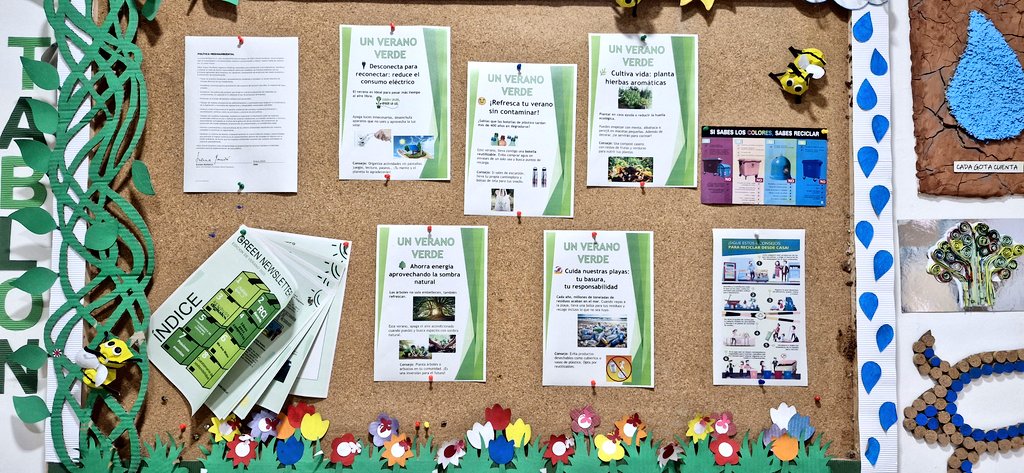 Our #GreenBoard in #RoyalTenerifeCountryClub is all about #Sustainability under the sun! It is a way to inspire our #teammembers to enjoy summer while caring for the #environment 💚🌎