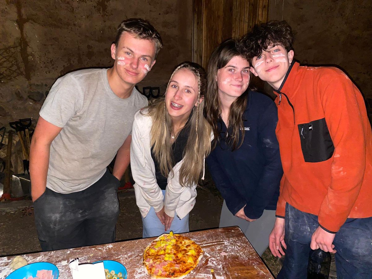 Pizza making at our Camp in Sacred Valley.