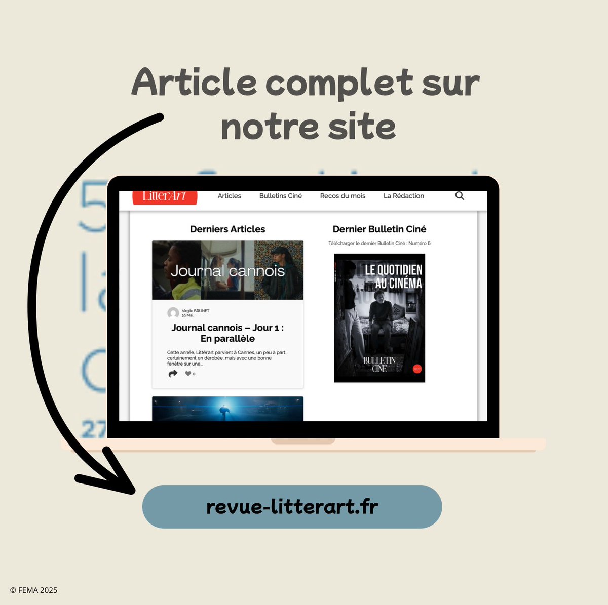 Trois films, trois visions du réel. 
Entre foi, désir et dictature, le Festival La Rochelle Cinéma offre un regard sur le monde d’hier et d’aujourd’hui.
Un constat tardif, mais qui confirme : le FEMA reflète le contemporain.

✍️ Pablo Del Rio

👉 revue-litterart.fr/festivals/peti…