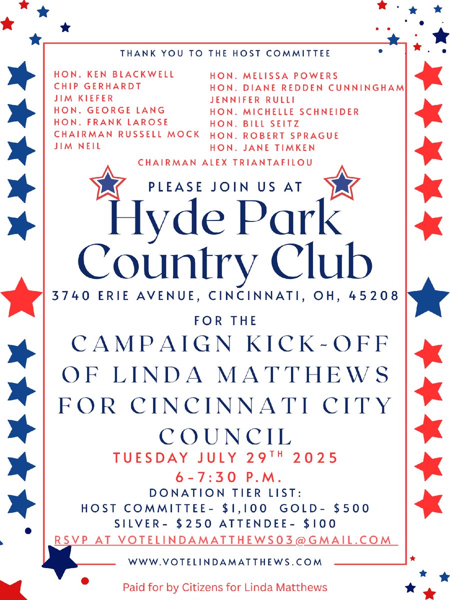 🌟 Join Us to Support Linda Matthews for City Council! 🌟Linda is committed to public safety, better city services, and a thriving local economy — but she needs your help to get there. Every dollar makes a difference. Every voice matters. 💬💪