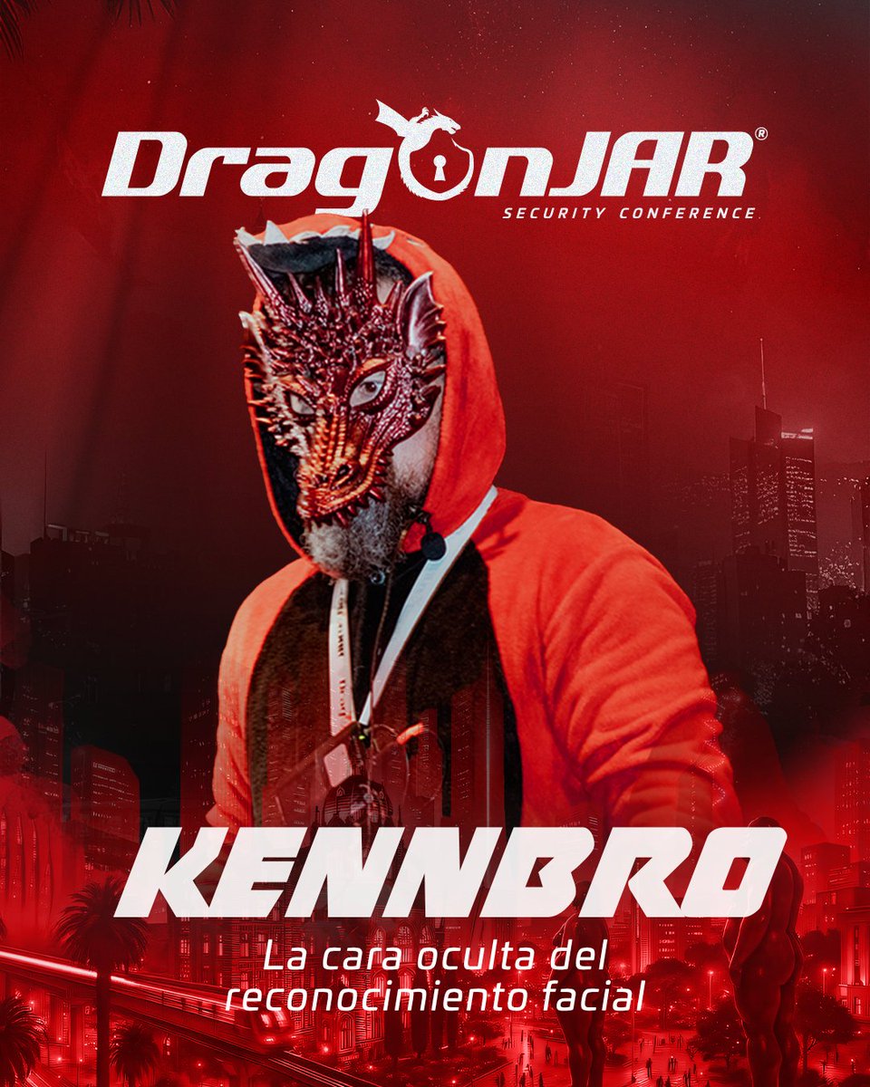 KennBro llega a #DragonJARCON2025 con “La cara oculta del reconocimiento facial”: de la POC iKy a demos en vivo y el peligro de fusionar datos estáticos y dinámicos para vigilancia masiva.  #ReconocimientoFacial #VigilanciaMasiva
🎫 Entradas ▶️ dragonjarcon.org