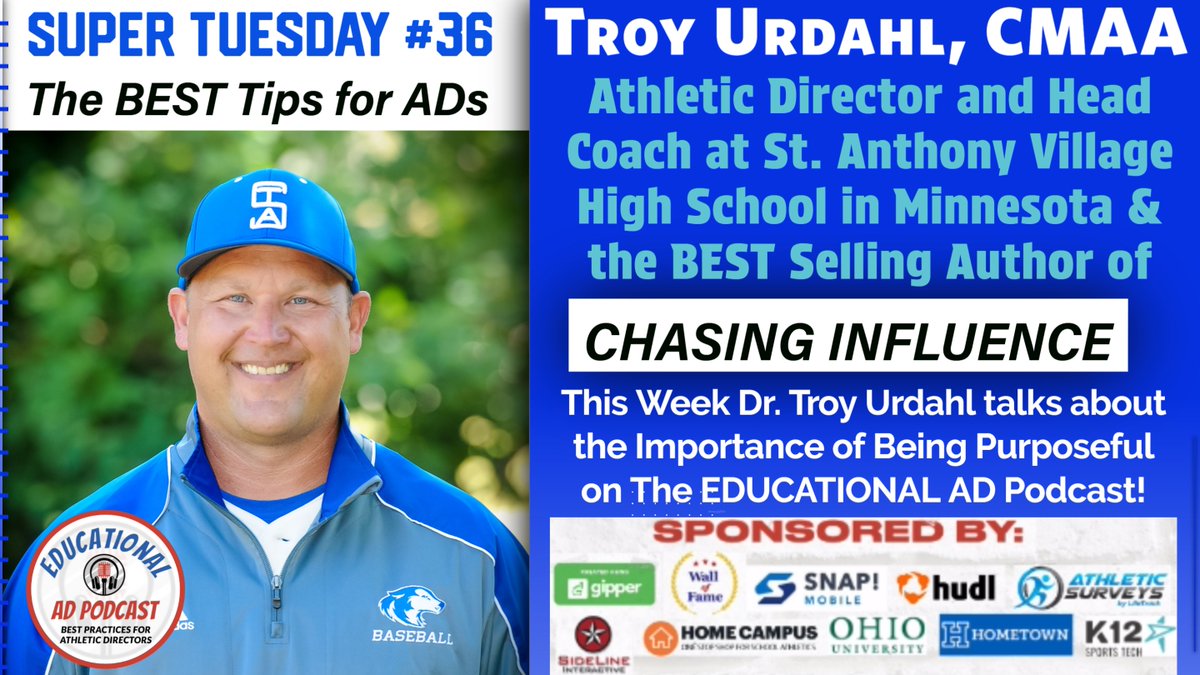 Dr. Troy Urdahl, CMAA shares on The Educational AD! 
open.spotify.com/episode/28PRlk…
<a href="/coach_ad/">Coach & AD Magazine</a> <a href="/TroyUrdahl/">Troy Urdahl</a> <a href="/MN_IAAA/">MNIAAA</a> <a href="/SAVHSActivities/">SAVHS Activities</a> <a href="/MIAAAADs/">MIAAA</a> <a href="/TheMIAA/">The MIAA</a> <a href="/WadaWisconsin/">WADA Wisconsin</a> <a href="/IIAAA3/">IIAAA</a>  <a href="/IOWAHSADA/">IHSADA</a> <a href="/IllinoisAD/">IADA</a> <a href="/OfficialTHSADA/">THSADA</a> <a href="/NFHS_Org/">NFHS</a> <a href="/NIAAA9100/">NIAAA</a> <a href="/OfficialTHSADA/">THSADA</a> <a href="/FHSAA/">FHSAA</a>  <a href="/FIAAANews/">FIAAA</a> <a href="/CSADAOnline/">CSADA</a>