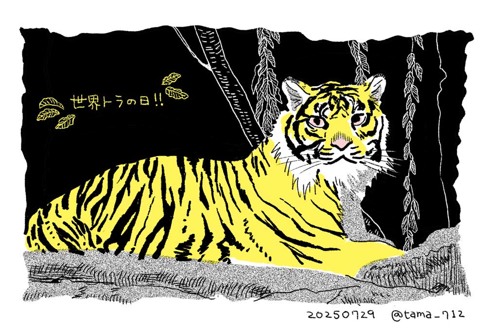 うろ覚えで描いたトラ はっさく (@8sakuu) / X