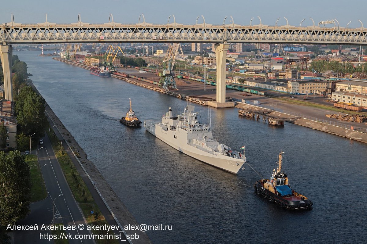 Latest Stealth Talwar-class frigate INS Tamal (F71) leaving St. Petersburg, Russia - July 28, 2025.
.
Credits on pic