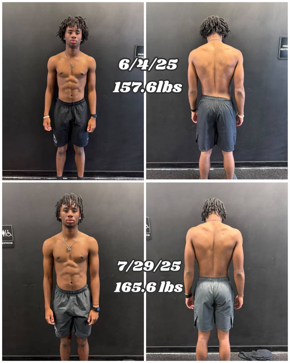 π₯ππ¨ πππ ππ§π ππ«ππ’π§π’π§π π₯ (@golegendtrain) on Twitter photo βΌοΈSummer transformationsβΌοΈ
6/4/25 β‘οΈ 7/29/25
<a href="/JoelsAboagye/">Joel</a> - <a href="/MountUnionFB/">Mount Union Football</a>
215.6lbs β‘οΈ 227.2 lbs
<a href="/ElHood15/">Elazar βElβ Hood</a> - <a href="/DaytonFootball/">Dayton Football</a>
157.6 lbs β‘οΈ 165.6lbs βΌοΈSummer transformationsβΌοΈ
6/4/25 β‘οΈ 7/29/25
<a href="/JoelsAboagye/">Joel</a> - <a href="/MountUnionFB/">Mount Union Football</a>
215.6lbs β‘οΈ 227.2 lbs
<a href="/ElHood15/">Elazar βElβ Hood</a> - <a href="/DaytonFootball/">Dayton Football</a>
157.6 lbs β‘οΈ 165.6lbs