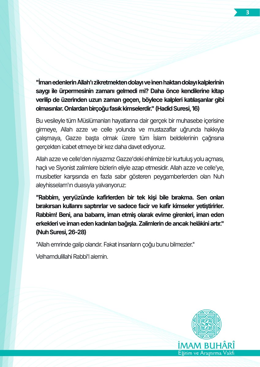 imambuharivakfi's tweet photo. #Gazzebizesesleniyor #Gazze https://t.co/b6QaZfwg6S