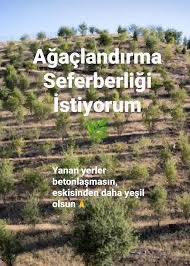 4️⃣

Ağaçlandırma Seferberliği 
          İstiyorum
Çünkü Yanan yerler Betonlaşmasın 
ve eskisinden daha yeşil Olsun diye🌳🌳