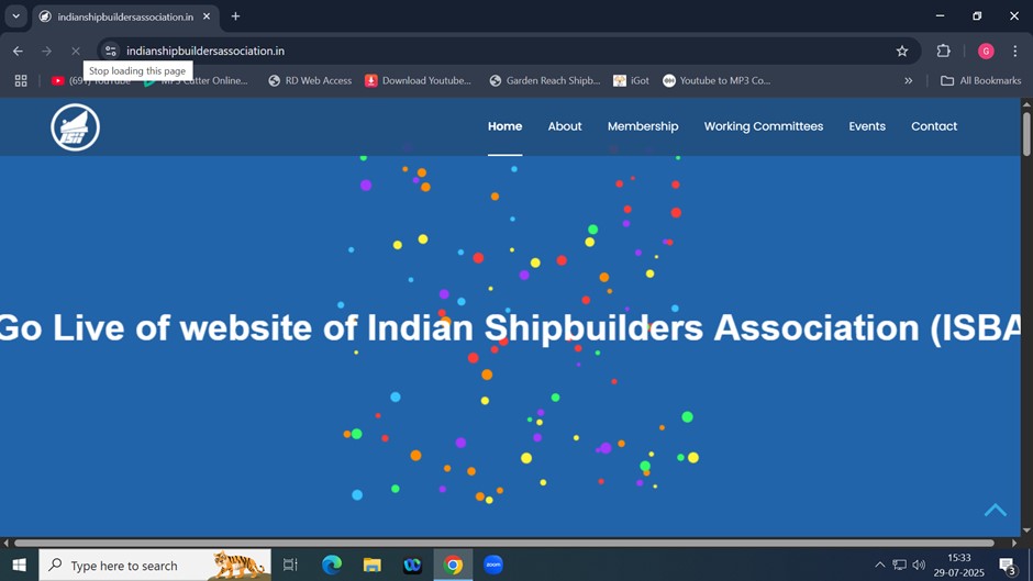 Cmde PR Hari, IN(Retd.), CMD, GRSE &amp; President (ISBA) launched the official website of Indian Shipbuilders Association (ISBA)- indianshipbuildersassociation.in during the 113th ISBA Board Meeting held on 29 Jul 25.