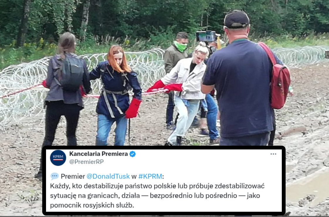 Służby w akcji (@sluzby_w_akcji) on Twitter photo <a href="/PremierRP/">Kancelaria Premiera</a> <a href="/donaldtusk/">Donald Tusk</a> Pan premier mówi o działaniach "aktywistów" na wschodniej granicy, prawda? PRAWDA? <a href="/PremierRP/">Kancelaria Premiera</a> <a href="/donaldtusk/">Donald Tusk</a> Pan premier mówi o działaniach "aktywistów" na wschodniej granicy, prawda? PRAWDA?