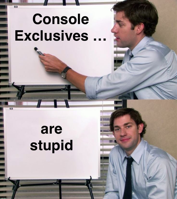 Console exclusives are finally gone &amp; I couldn’t be happier! 😁

That job listing was a blessing! 😅