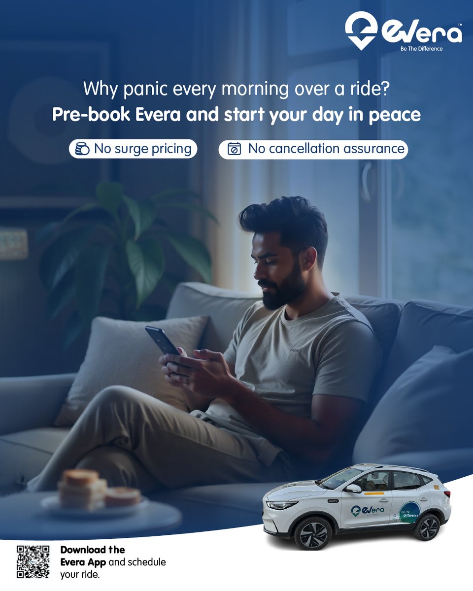 Everacabs (@everacabs) on Twitter photo Rush hour’s tough enough, your ride shouldn’t be.
Plan ahead with Evera and skip the drama.
📲 Click the link qrcodes.pro/2g0L5e to download the app and schedule your ride today!
<a href="/e_prakriti/">Prakriti E-Mobility</a>
#EveraCommute #ReliableMobility #SmartCommute #PlanAhead #EveraOnTime Rush hour’s tough enough, your ride shouldn’t be.
Plan ahead with Evera and skip the drama.
📲 Click the link qrcodes.pro/2g0L5e to download the app and schedule your ride today!
<a href="/e_prakriti/">Prakriti E-Mobility</a>
#EveraCommute #ReliableMobility #SmartCommute #PlanAhead #EveraOnTime