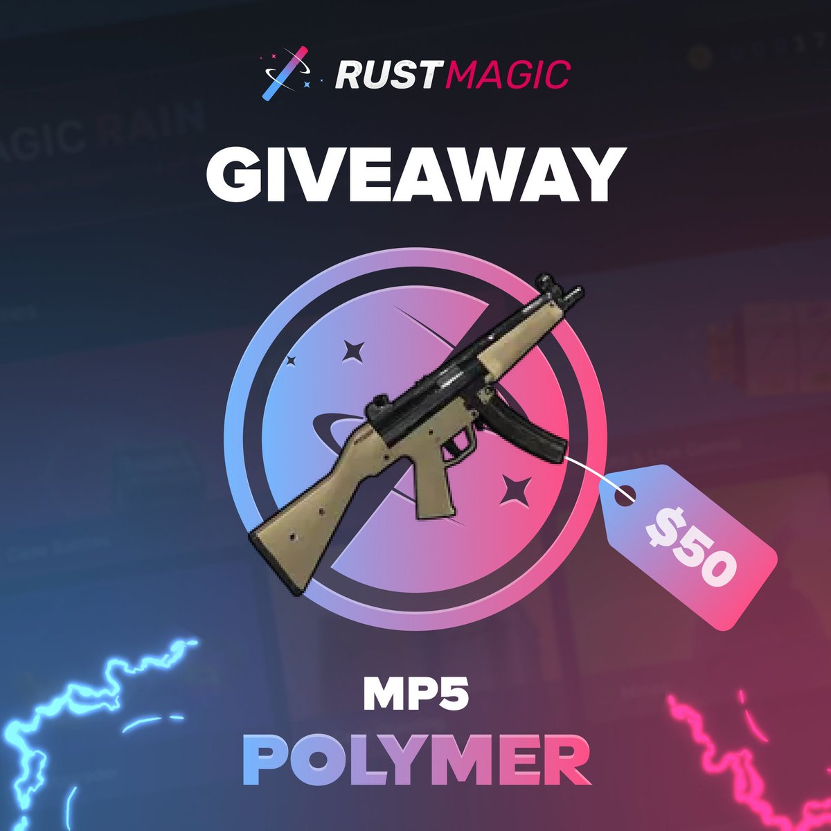 Moonlight (@moonlightcs2) on Twitter photo 🎁MP5 | Polymer ($50)
✅ Follow me & <a href="/RustMagicCom/">RustMagic.com</a>
✅ Retweet & Like
✅ Tag 2 friends
⏰ Giveaway ends in 7 days
#Giveaway #GiveawayAlert 🎁MP5 | Polymer ($50)
✅ Follow me & <a href="/RustMagicCom/">RustMagic.com</a>
✅ Retweet & Like
✅ Tag 2 friends
⏰ Giveaway ends in 7 days
#Giveaway #GiveawayAlert