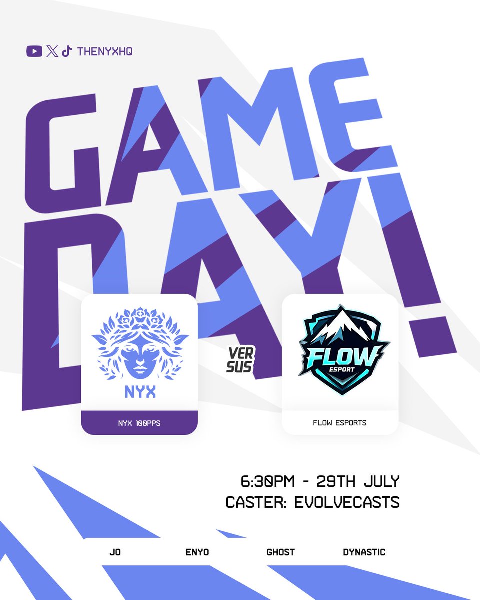 The Gulag ๐ฌ๐ง (@thegulag_) on Twitter photo GAMEDAY!
๐
- 29th July 25
๐ก- 6:30pm BST
๐- <a href="/EflowEsport/">eFlow Esport</a>
๐ฎ- <a href="/AMeLeague/">AEL - Amateur Esports League</a>
๐ต- <a href="/JoCod_/">Jo</a>
โช๏ธ- <a href="/EnyoSZN/">EnyoSZN</a>
๐ต- <a href="/GhostK1211/">Vij</a>
โช๏ธ- <a href="/RealDynastic/">Dynastic</a>
๐๏ธ- <a href="/NoxEvolve/">Jared England</a>
๐บ- twitch.tv/EvolveCasts
#EntrTheNyx GAMEDAY!
๐
- 29th July 25
๐ก- 6:30pm BST
๐- <a href="/EflowEsport/">eFlow Esport</a>
๐ฎ- <a href="/AMeLeague/">AEL - Amateur Esports League</a>
๐ต- <a href="/JoCod_/">Jo</a>
โช๏ธ- <a href="/EnyoSZN/">EnyoSZN</a>
๐ต- <a href="/GhostK1211/">Vij</a>
โช๏ธ- <a href="/RealDynastic/">Dynastic</a>
๐๏ธ- <a href="/NoxEvolve/">Jared England</a>
๐บ- twitch.tv/EvolveCasts
#EntrTheNyx