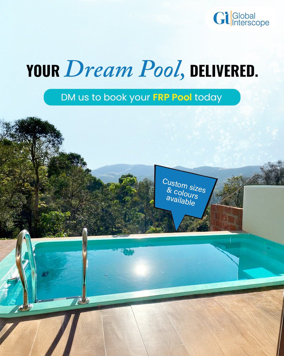 GInterscope's tweet image. Think building a pool takes months? 🛑 Think again.

Your dream pool can be ready in just 72 hours! 🏊‍♂️ With factory-moulded design, zero tiling, and ultra-low maintenance, FRP Pools are transforming backyards faster than ever.✨
#FRPPool #GlobalInterscope #SmartPoolDesign