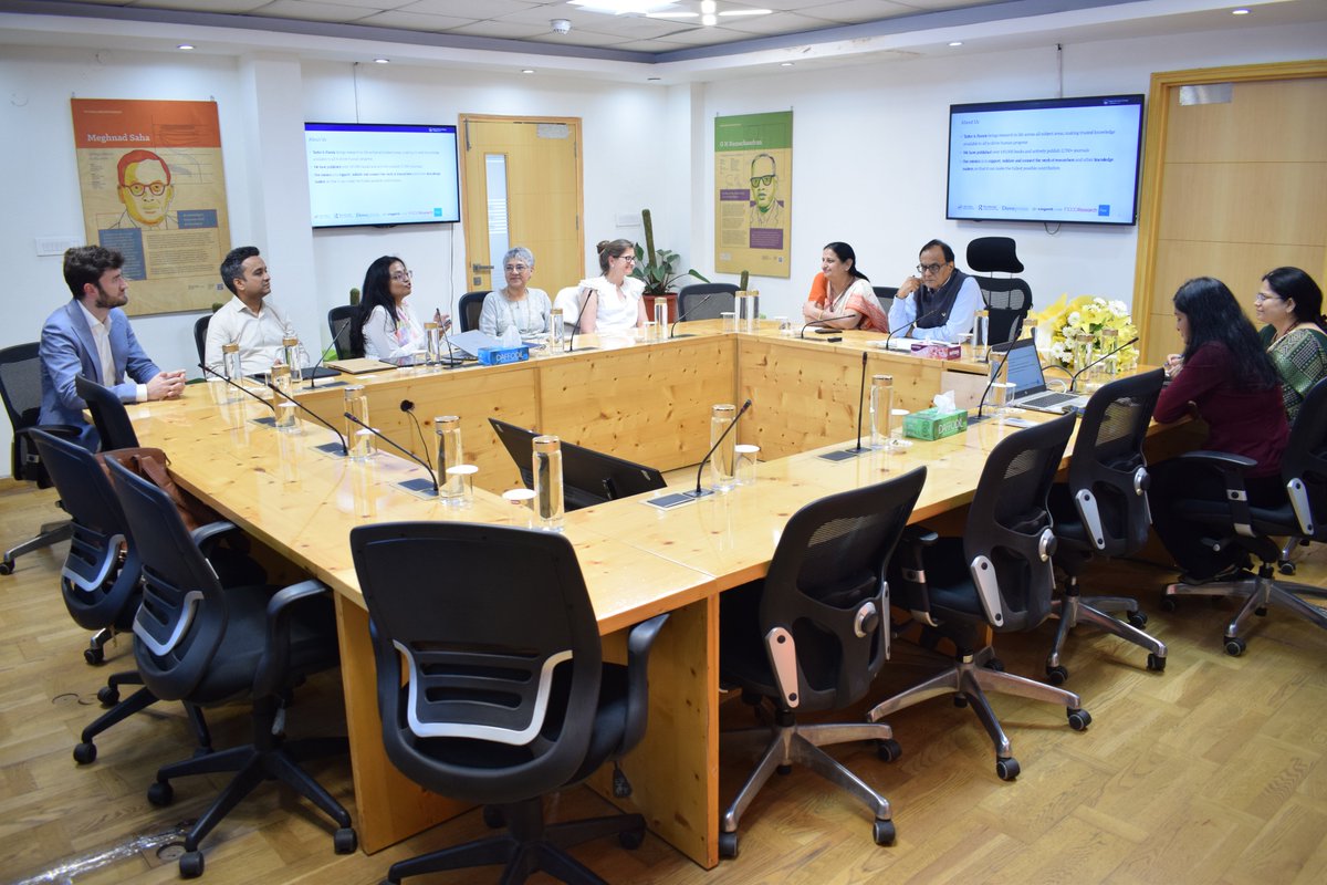 PrinSciAdvOff's tweet photo. Taylor & Francis CEO, Ms. Penny Ladkin-Brand and team, called on @PrinSciAdvGoI, Prof. @AjaySoodIISc, and Scientific Secretary Dr. Parvinder Maini, to announce the soft launch of UTTHAN-T&F Champions program and discuss other national research priorities and developments.

The program is a specialised Train-the-Trainer initiative,  by OPSA in collaboration with @WeAreTandF. It is designed to build sustainable research capabilities within participating institutions.

@ManthanOPSA | @sapnapoti | @kavitat243