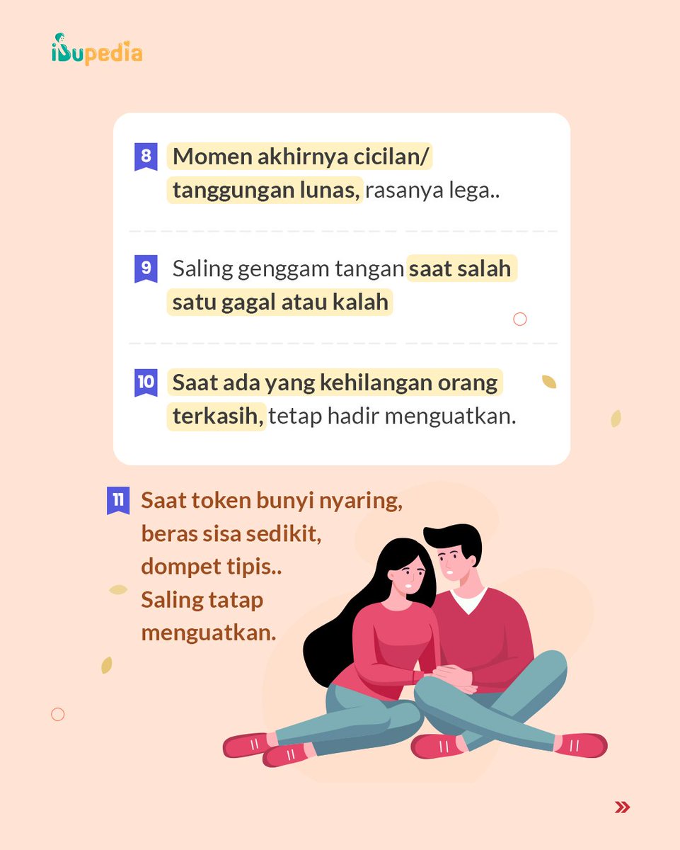 Momen apa yang bikin Parents makin sayang sama pasangan? 🥹

Gak selalu happy-happy, pas lagi ngalamin cobaan bareng tapi gak saling salah-salahan tuh memorable banget menurut Ibumin 🫶🏼