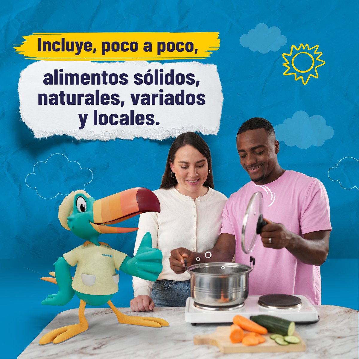 Una alimentación adecuada desde los primeros años marca la diferencia en el crecimiento y desarrollo de tu bebé. 👶
👉 A los 6 meses, empieza con papillas espesas y luego introduce alimentos sólidos, naturales, variados y locales.