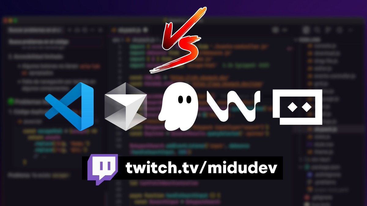 HOY comparativa de Editores de Código con IA.
¿Cuál es tu favorito? ¿Estás pagando por alguno?
Visual Studio Code, Cursor, Windsurf, Kiro, Trae...

Los pondremos todos a prueba. ¡Ven y participa!

Horario por países:
18H 🇪🇸 17H 🇮🇨
13H 🇺🇾 🇦🇷 🇵🇾 🇧🇷
12H 🇨🇱 🇹🇹 🇧🇴 🇻🇪 🇩🇴 🇨🇺 🇵🇷
11H 🇨🇴