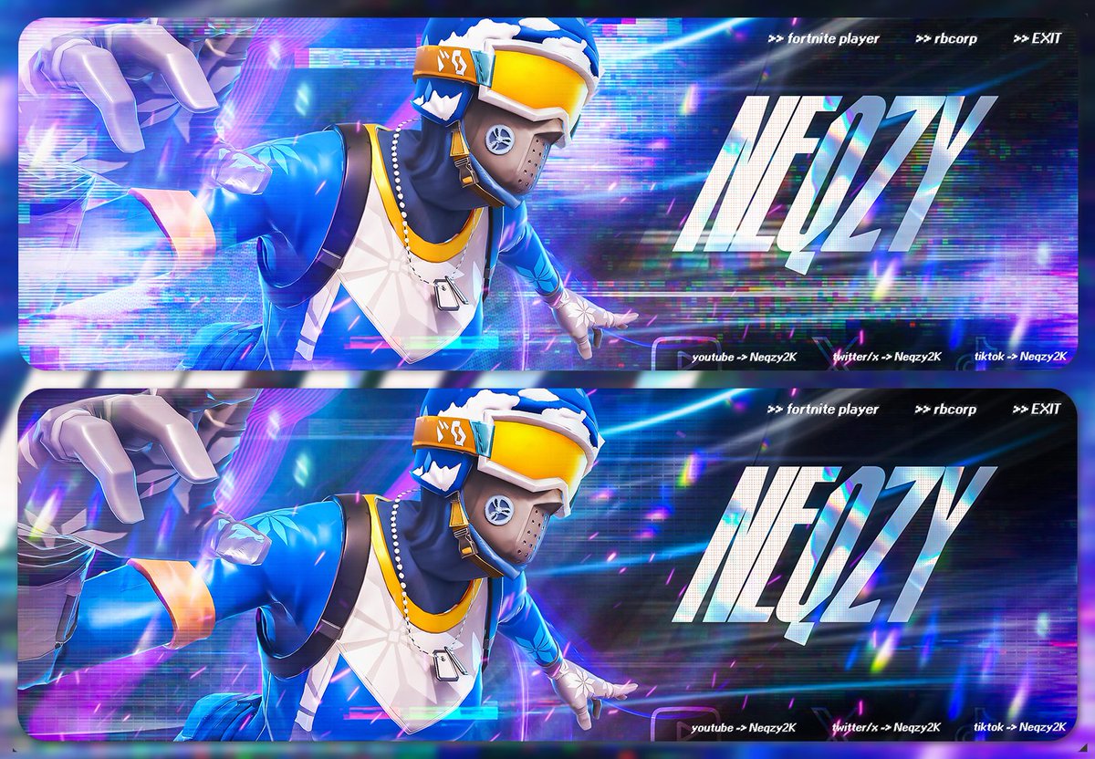 Recent fortnite header for @/Neqzy2K 👾

❤️✖️♻️

(v1 &amp; v2)
