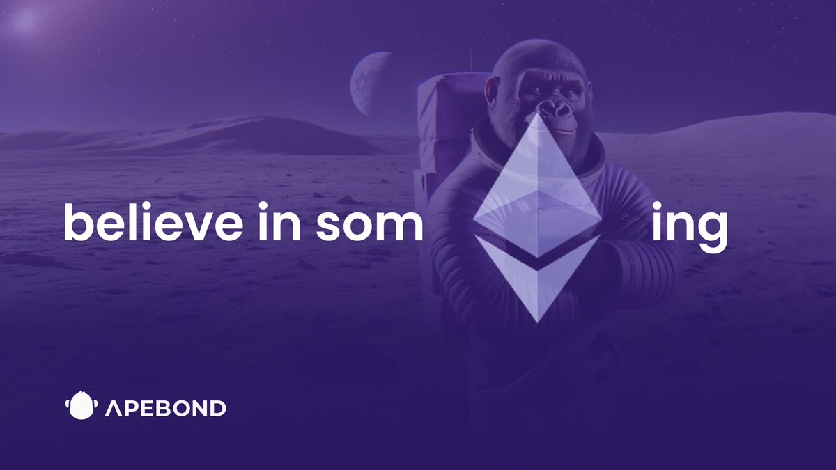 ApeBond (@apebond) on Twitter photo Believe in somETHing. Believe in somETHing.