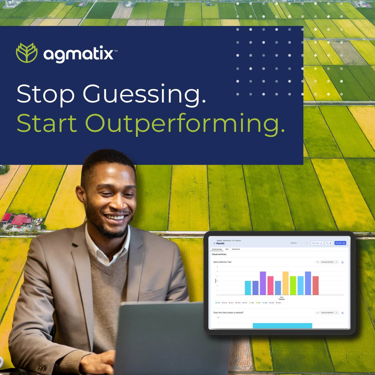 Data-rich? Yes. Insight-poor? Probably. Agmatix uses AI to extract value from every data point so you’re not just informed, you’re ahead.  Let your data do the disrupting, find out how with Agmatix &gt;&gt; hubs.li/Q03wfpzl0