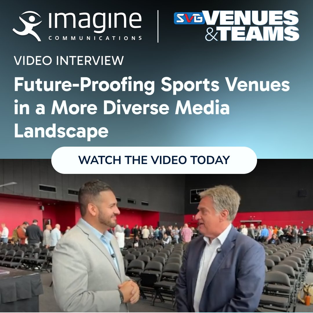 Imagine Comms (@imagine_comms) on Twitter photo 🎥“What they’ve done here really is a blueprint for what you’re going to see in the next generation of facilities.”
Imagine CEO Steve Reynolds joins <a href="/sportsvideo/">Sports Video Group</a> to talk IP, open standards, and our work at the Intuit Dome, home of the <a href="/LAClippers/">LA Clippers</a>.
👉 myimagine.tech/4fi8Og6 🎥“What they’ve done here really is a blueprint for what you’re going to see in the next generation of facilities.”
Imagine CEO Steve Reynolds joins <a href="/sportsvideo/">Sports Video Group</a> to talk IP, open standards, and our work at the Intuit Dome, home of the <a href="/LAClippers/">LA Clippers</a>.
👉 myimagine.tech/4fi8Og6