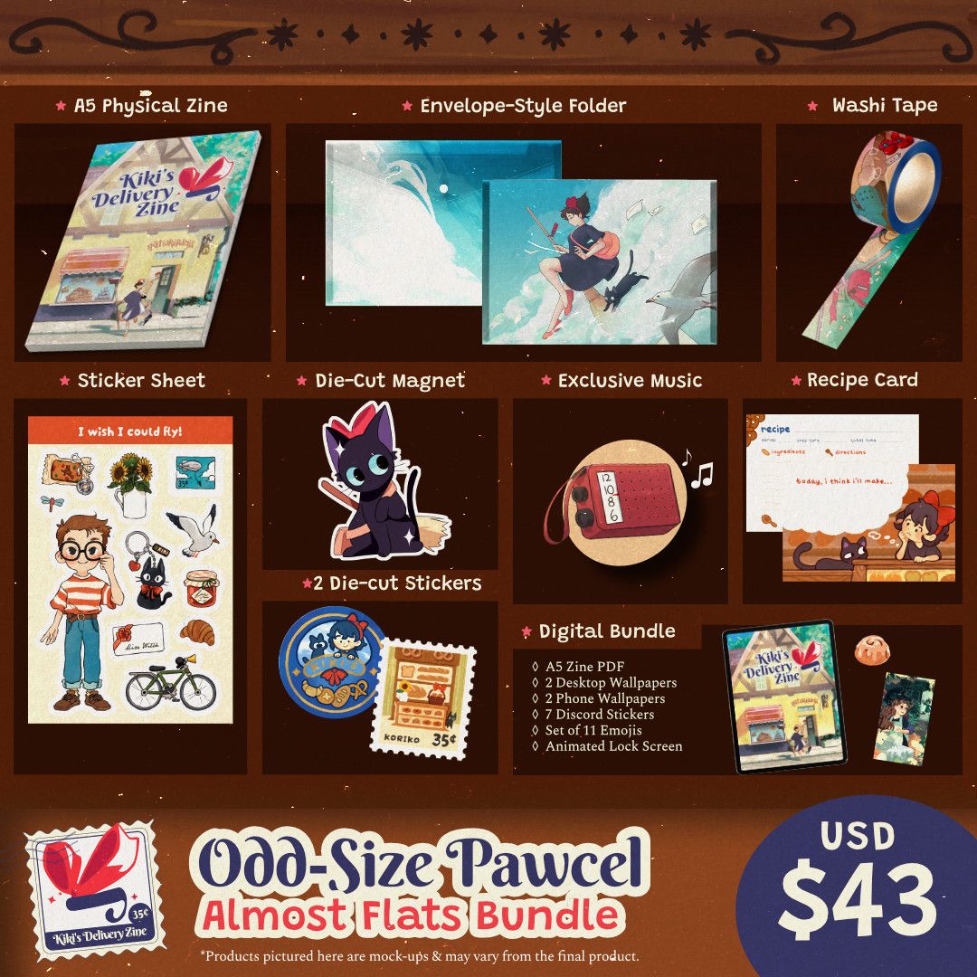 🎀 Leftovers Open 🎀

On this day, 36 years ago, Kiki appeared on a silver screen to immediately enter our hearts. Now she appears again for the opening of leftover sales!

Come view all the many tasty treats we have to offer at our storefront!