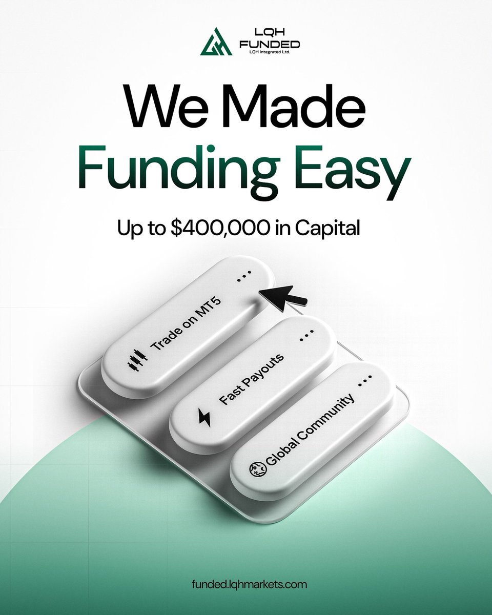 We made funding easy.

Get up to $400,000 in capital.

Backed by trusted broker LQH Markets 🤝