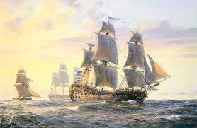 13 Aug 1779 L’Orient, France. Capt John Paul Jones, in command of Bonhomme Richard, sails with a fleet that includes frigates Alliance &amp; Pallas, brig Vengeance &amp; cutter le Cerf. His goal is to raid British home waters &amp; send a signal to Britons. #ArmyLife #AmRev #RevWar