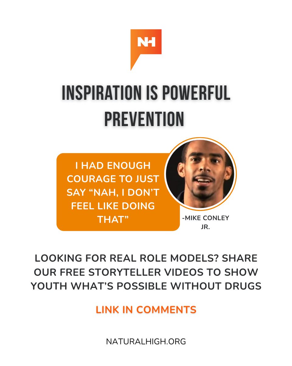 NaturalHigh's tweet image. Young people don’t just need to be told what not to do.
They also need to see what’s possible.

Explore our full library of storyteller videos at the link in the comments. 

#NaturalHigh #InspireYouth #RealRoleModels #LiveDrugFree #PreventionMatters #YouthInspiration