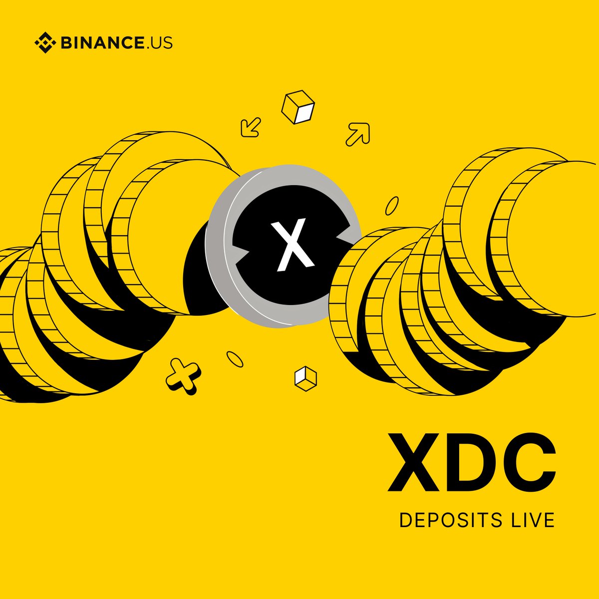 Binance.US 🇺🇸 (@binanceus) on Twitter photo Deposits for $XDC are now open on Binance.US!
Trading on the XDC/USDT pair will begin on July 30 at 7 a.m. EDT.
<a href="/XDC_Network_/">XDC Network</a> is a hybrid Layer 1 blockchain designed for enterprise use, combining fast, low-cost XDPoS with EVM compatibility. Deposits for $XDC are now open on Binance.US!
Trading on the XDC/USDT pair will begin on July 30 at 7 a.m. EDT.
<a href="/XDC_Network_/">XDC Network</a> is a hybrid Layer 1 blockchain designed for enterprise use, combining fast, low-cost XDPoS with EVM compatibility.