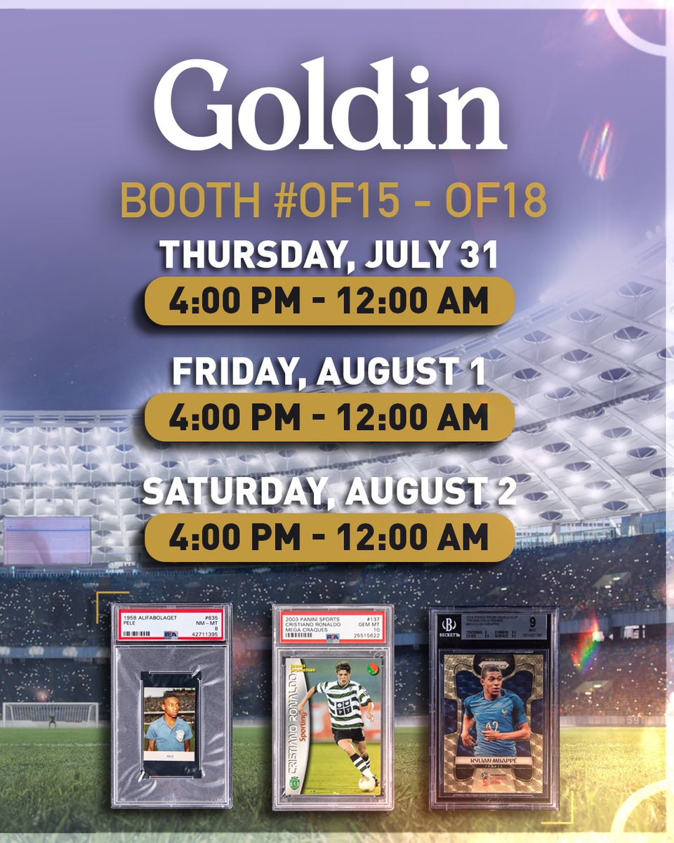 CONSIGN WITH US at <a href="/thesocoexpo/">SoCo</a> in Chicago! ⚽️🙌

We will be at Booth #OF15-OF18 on Thursday to Saturday and hope to see you there! Bring your Soccer Collectibles and meet some of our Team! 🤝