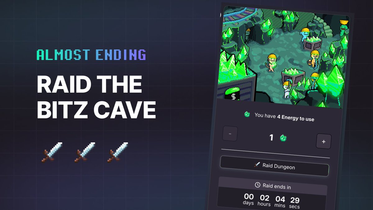 clicks_xyz's tweet image. Time’s almost up on the first CLiCKS raid! 🚨
If you haven’t hit the Bitz Cave yet, you might be missing 3 free BITZ ⛏️
Start exploring @EclipseFND and earning rewards
👉 myclicks.xyz